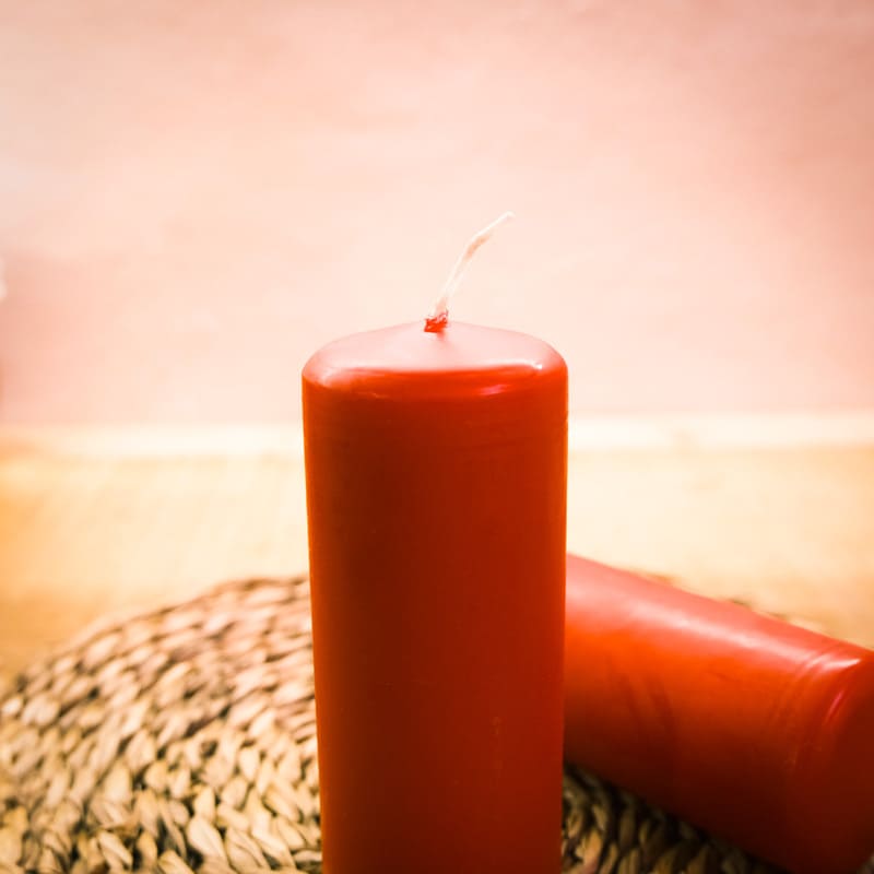 Vela Cilíndrica Vermelha
