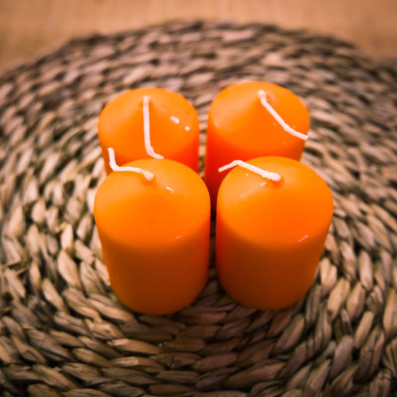 Velas Cilíndricas Laranja