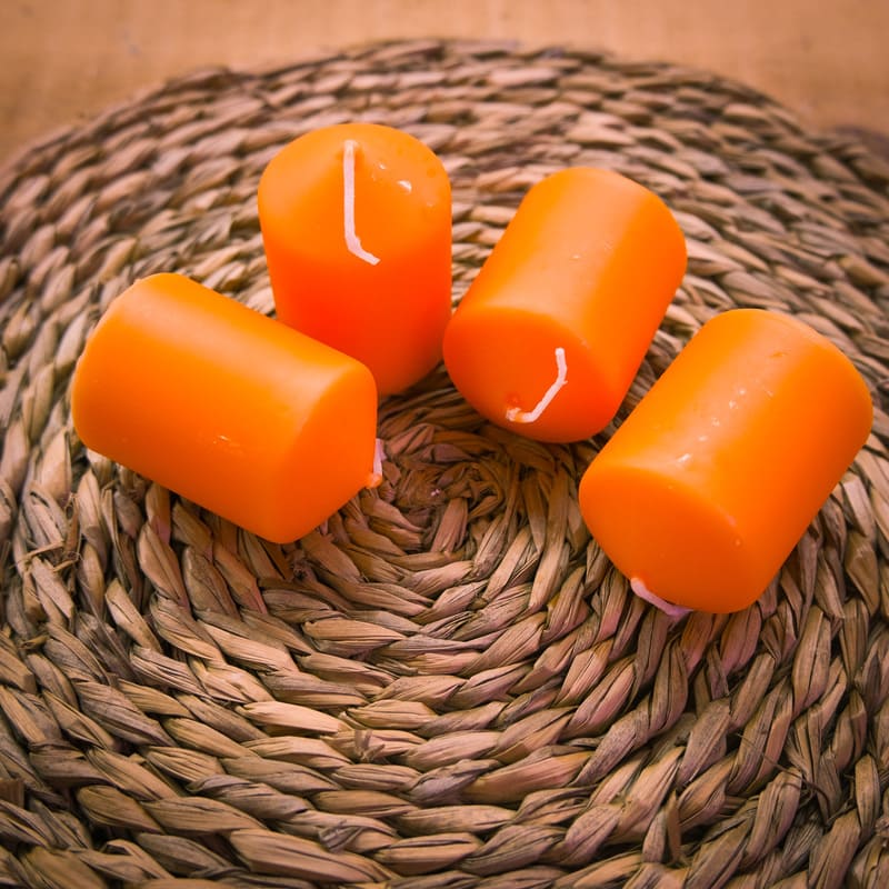 Velas Cilíndricas Laranja